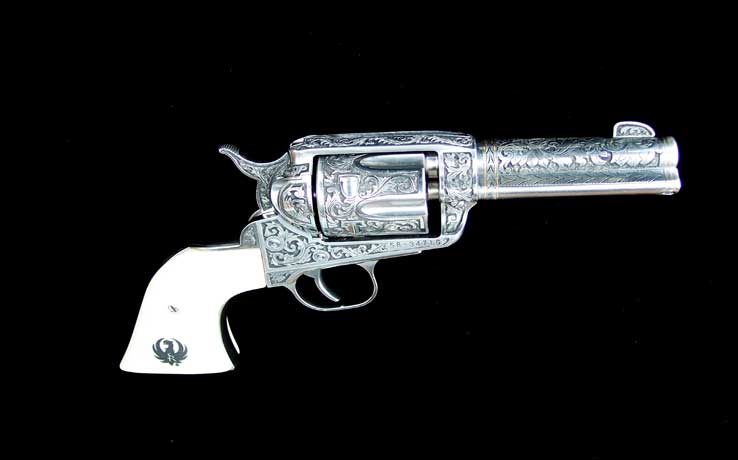 Ruger Vaquero engraved with scrolls